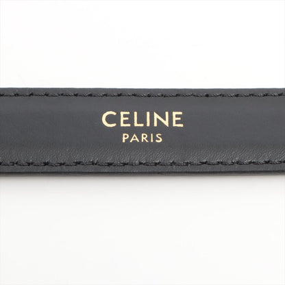 Celine Triomphe Black Leather Belt 75cm