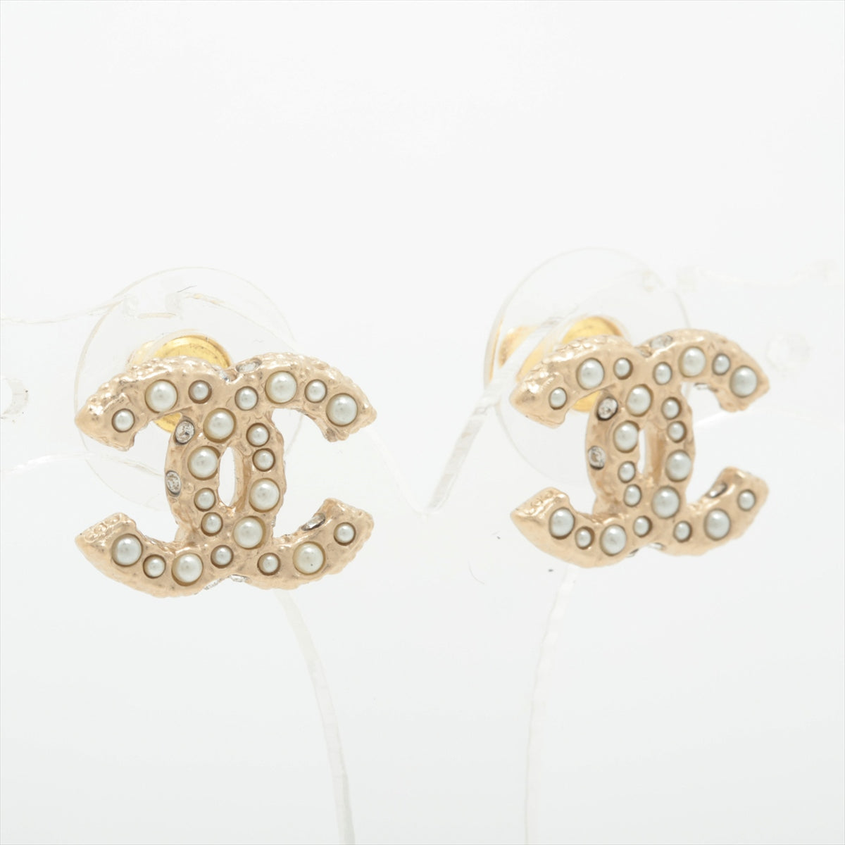 Chanel Coco Logo Gold Pearl Earrings Costume Jewellery 2024