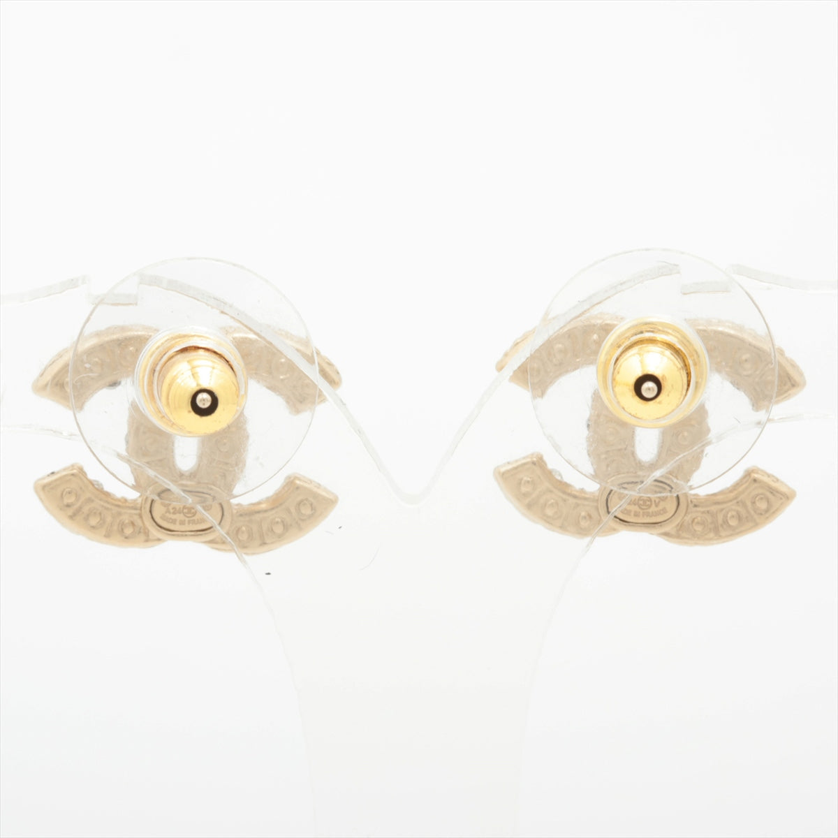 Chanel Coco Logo Gold Pearl Earrings Costume Jewellery 2024