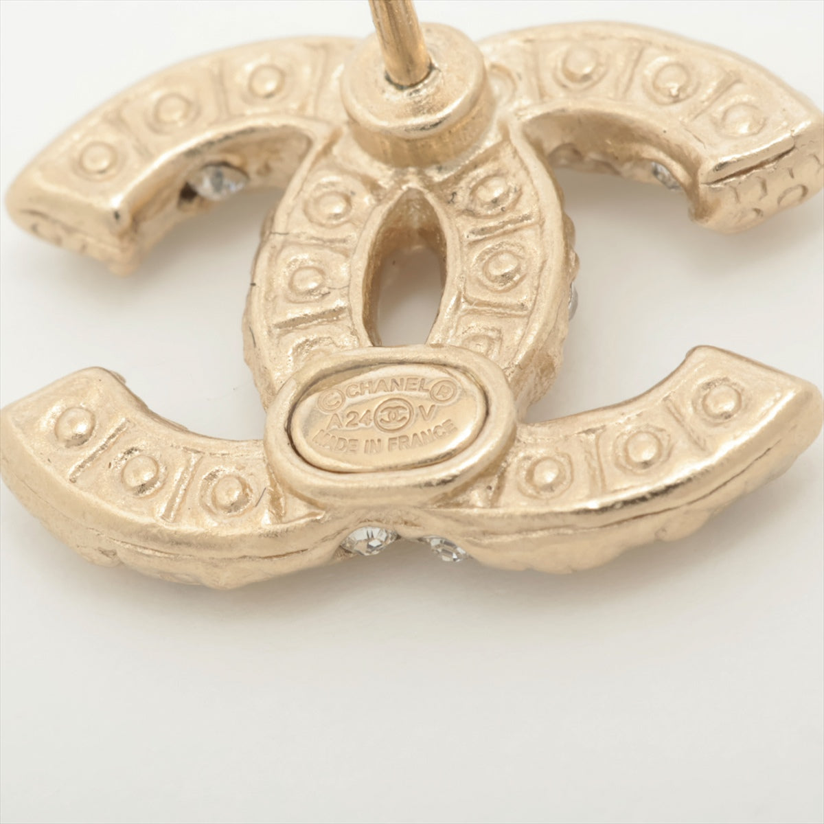 Chanel Coco Logo Gold Pearl Earrings Costume Jewellery 2024
