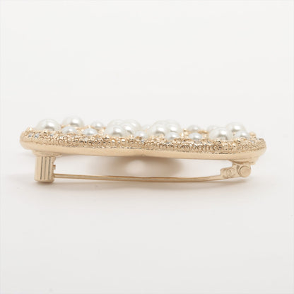 Chanel Coco Pearl Rhinestone Gold Brooch Costume Jewellery 2023