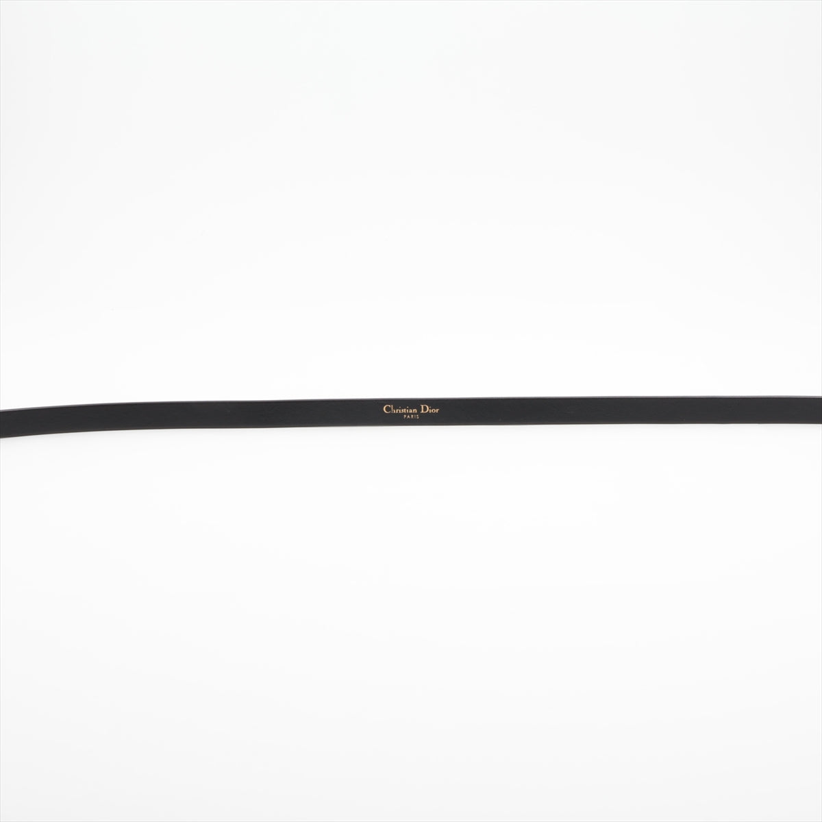 Dior CD Rhinestone Gold Black Belt 70cm
