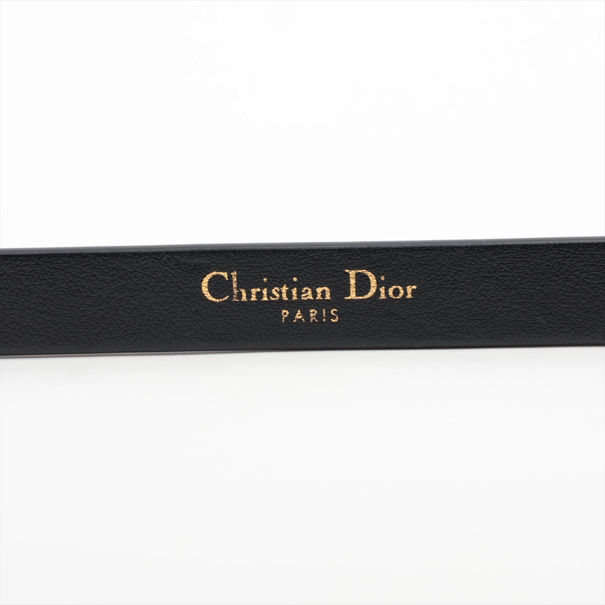Dior CD Rhinestone Gold Black Belt 70cm