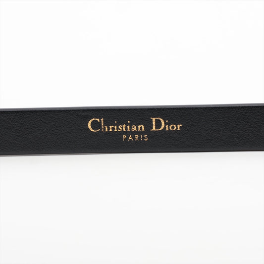 Dior CD Rhinestone Gold Black Belt 70cm