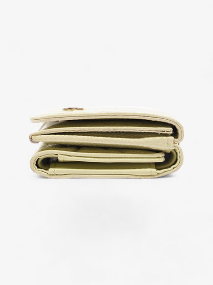 Chanel Camelia Wallet Beige Caviar Leather