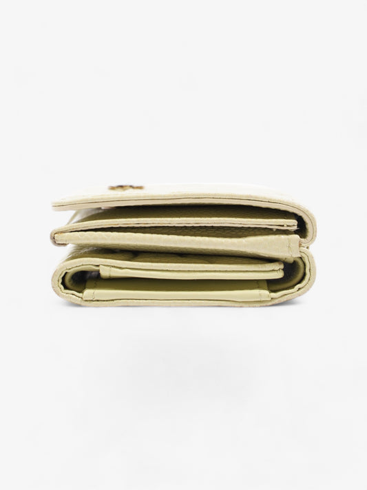 Chanel Camelia Wallet Beige Caviar Leather
