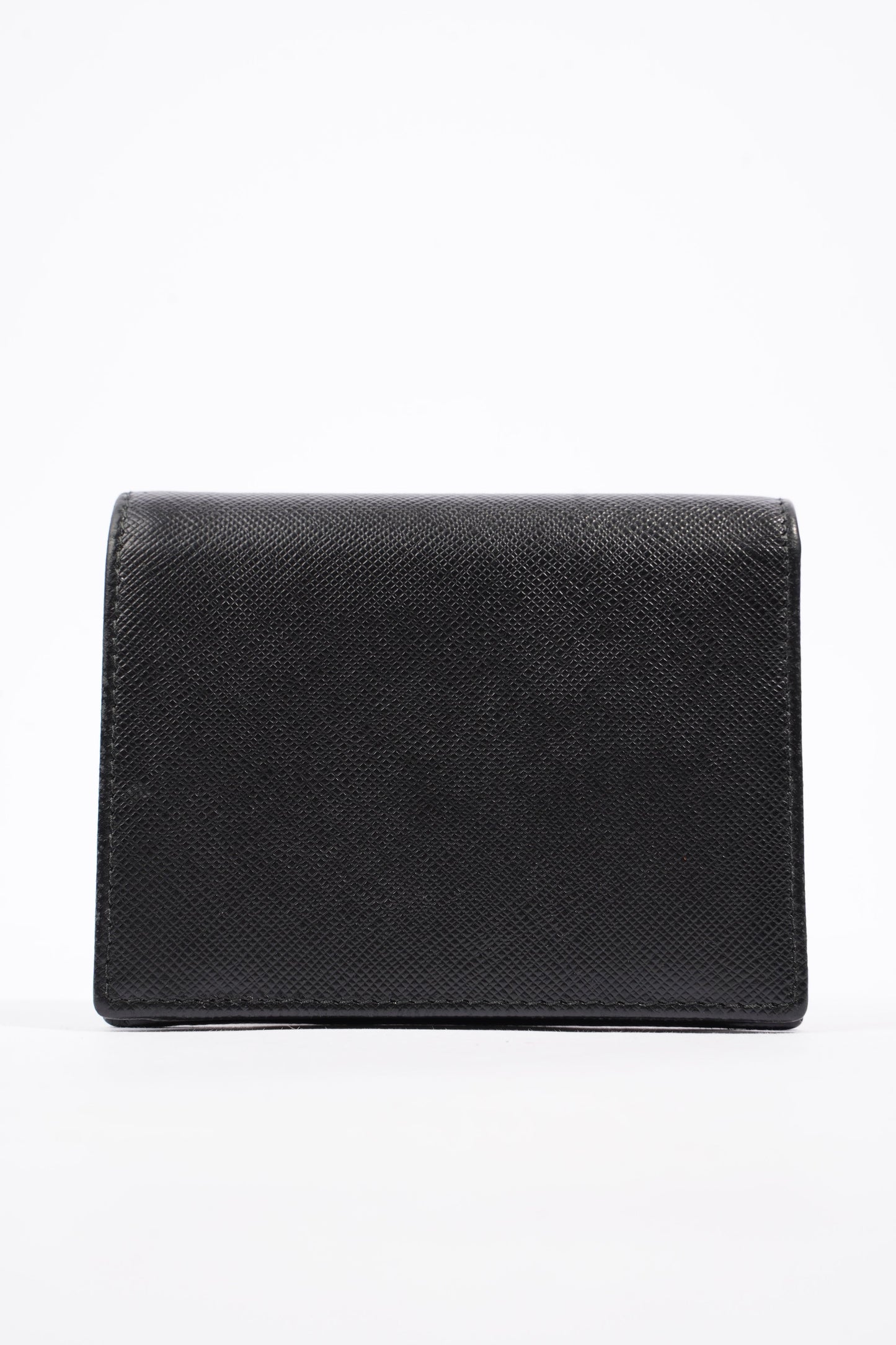 Prada Compact Wallet Black Saffiano Leather
