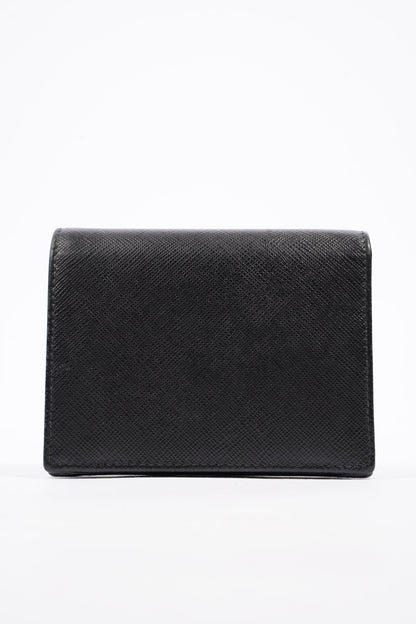 Prada Compact Wallet Black Saffiano Leather