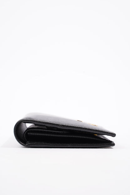 Prada Compact Wallet Black Saffiano Leather