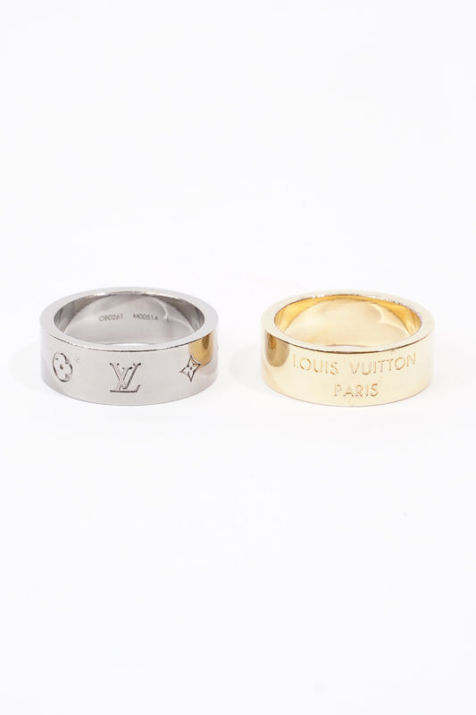 Louis Vuitton Berg LV Instinct Rings Gold / Silver Gold Plated L
