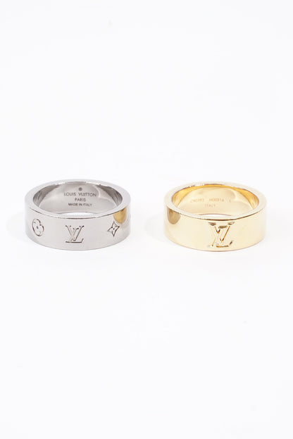 Louis Vuitton Berg LV Instinct Rings Gold / Silver Gold Plated L