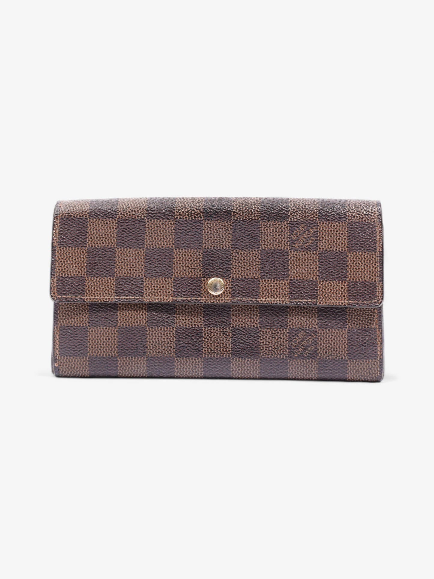 Louis Vuitton Portefeuille Sarah Wallet Damier Ebene Coated Canvas
