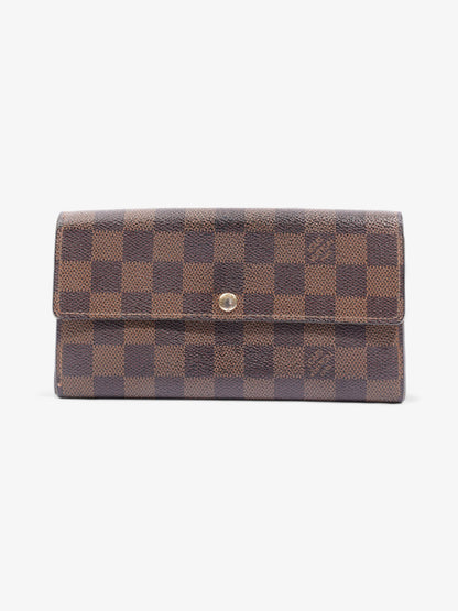 Louis Vuitton Portefeuille Sarah Wallet Damier Ebene Coated Canvas