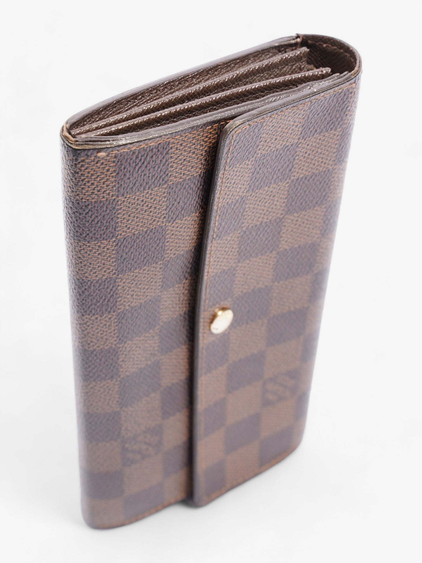 Louis Vuitton Portefeuille Sarah Wallet Damier Ebene Coated Canvas