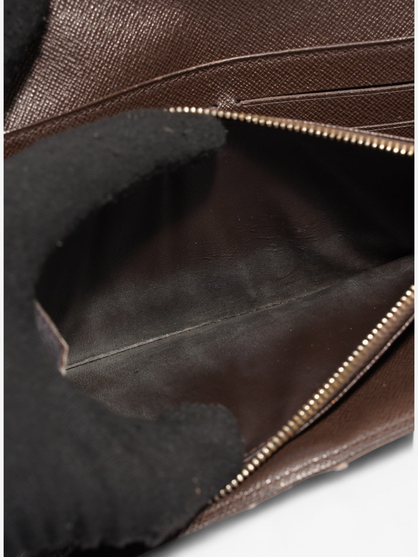 Louis Vuitton Portefeuille Sarah Wallet Damier Ebene Coated Canvas
