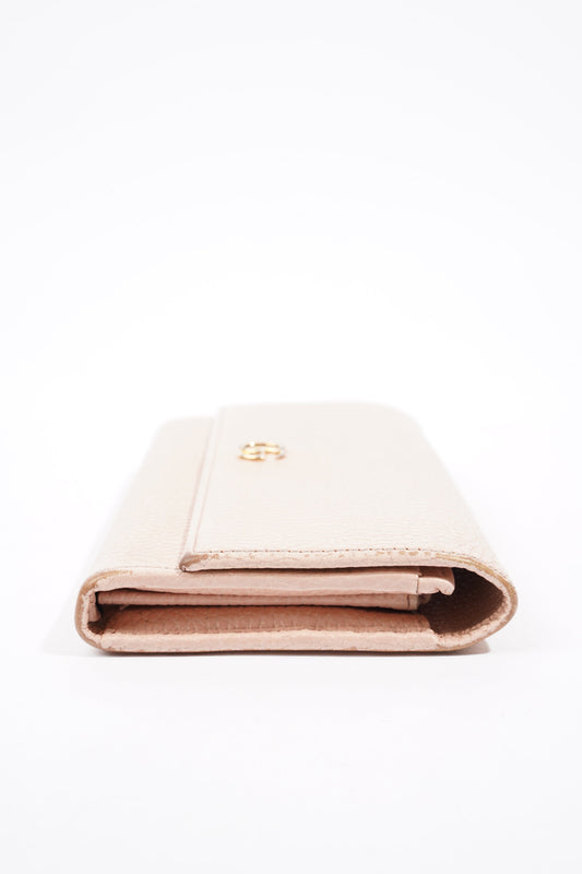 Gucci Marmont Long Wallet Pink Leather