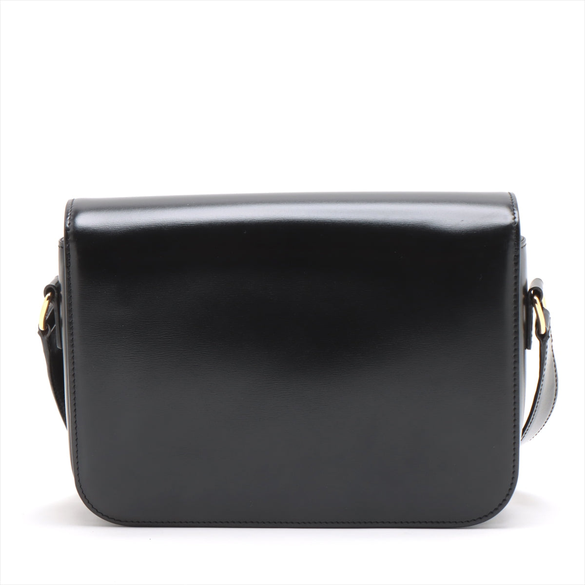 Celine Triomphe Teen Leather Shoulder Bag Black