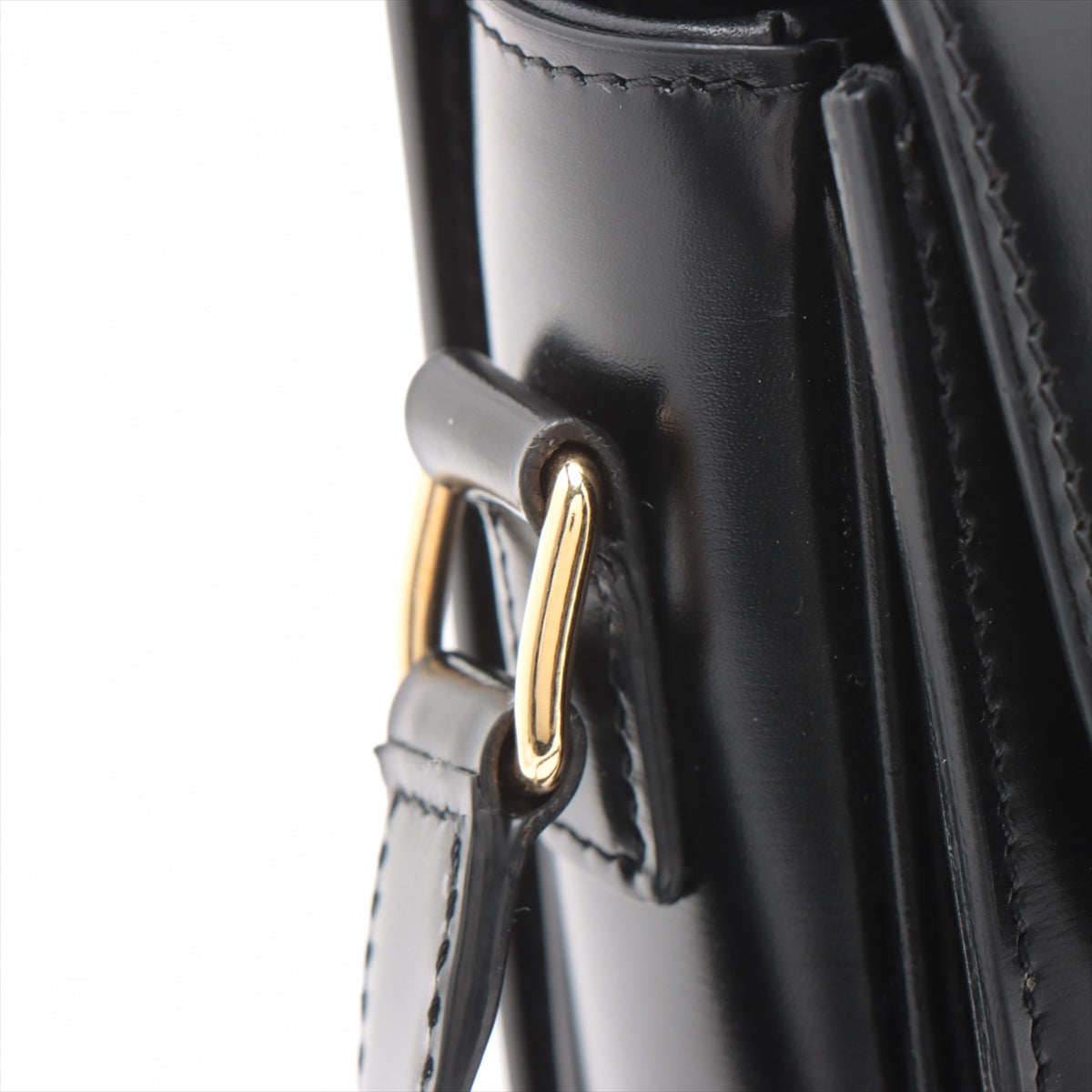 Celine Triomphe Teen Leather Shoulder Bag Black