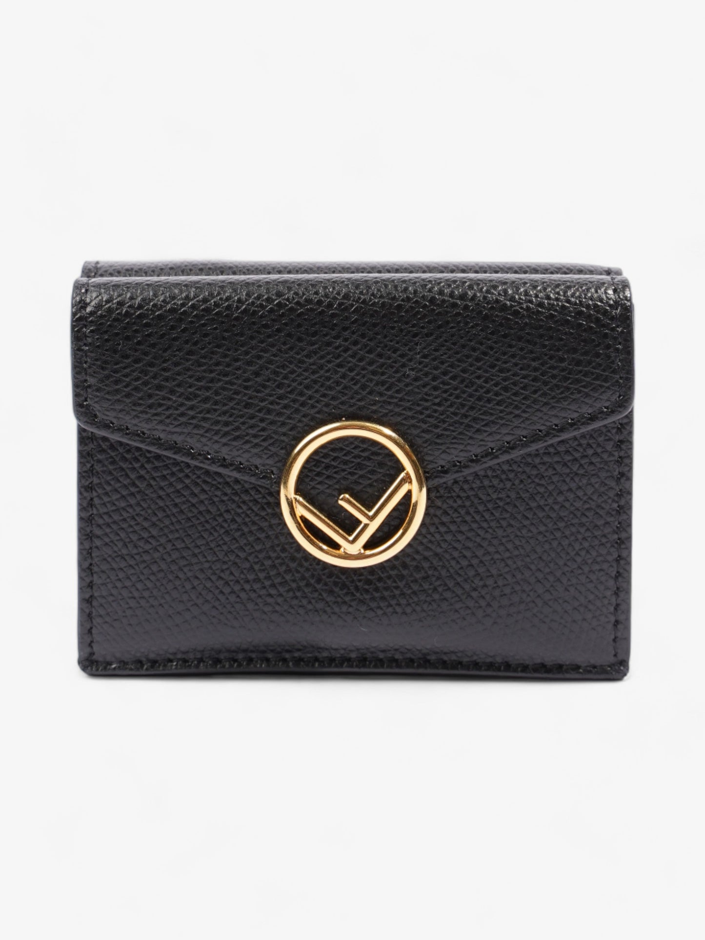 F is Fendi Envelope Wallet Black Leather
