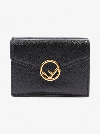 F is Fendi Envelope Wallet Black Leather
