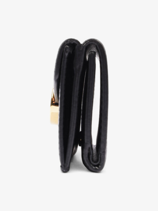 F is Fendi Envelope Wallet Black Leather