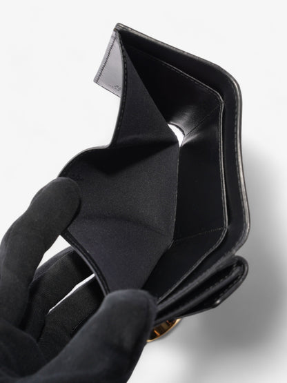 F is Fendi Envelope Wallet Black Leather