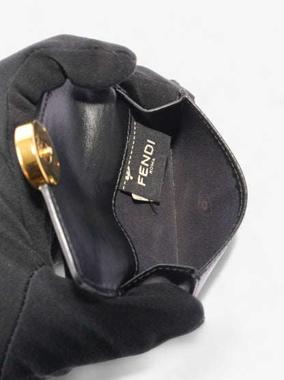 F is Fendi Envelope Wallet Black Leather