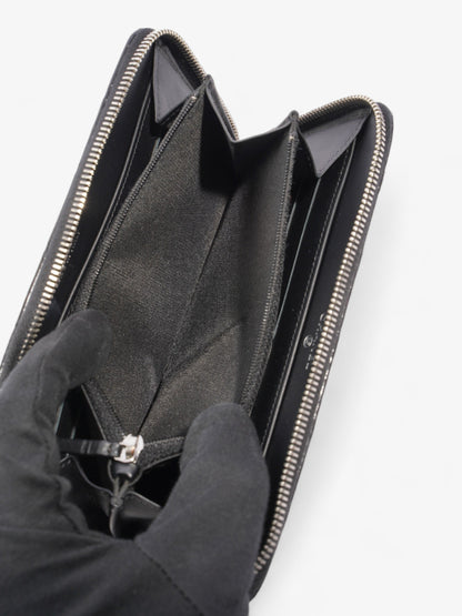 Chanel Brilliant Zip Around Wallet Black Patent Leather