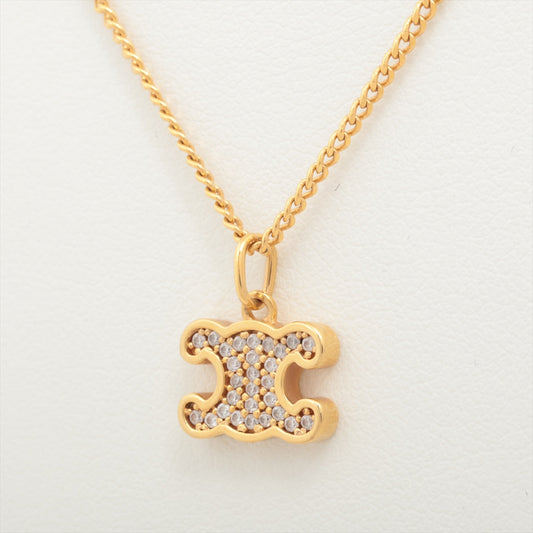 Celine Triomphe Gold Rhinestone Necklace Costume Jewellery