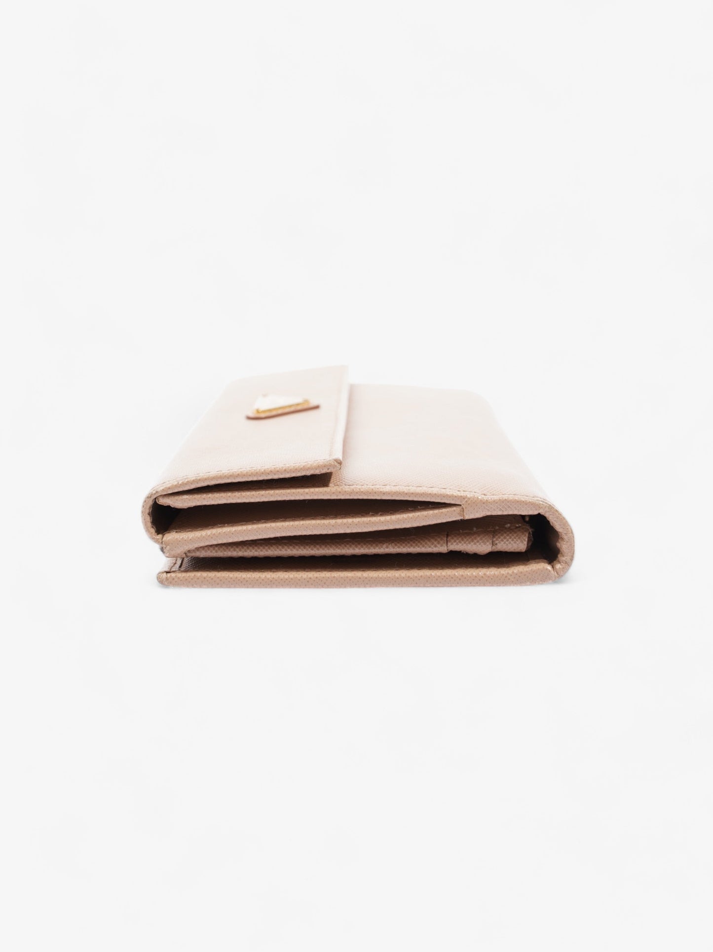 Prada Long Wallet Beige Saffiano Leather