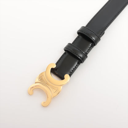 Celine Medium Triomphe Black Leather Belt Size 70