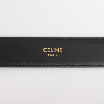 Celine Medium Triomphe Black Leather Belt Size 70