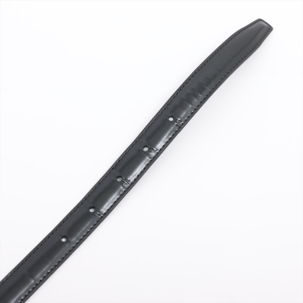 Celine Small Triomphe Black Leather Belt Size 70