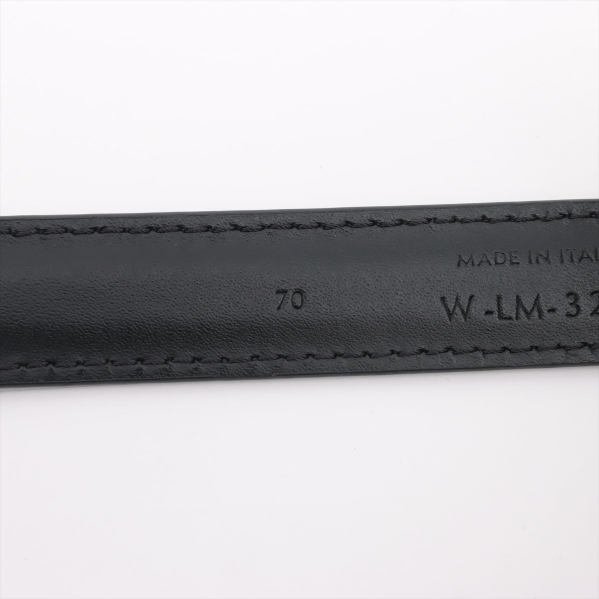 Celine Small Triomphe Black Leather Belt Size 70