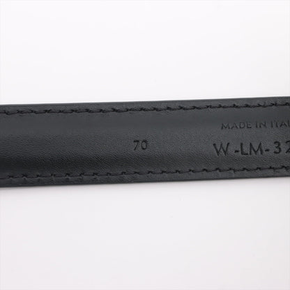 Celine Small Triomphe Black Leather Belt Size 70