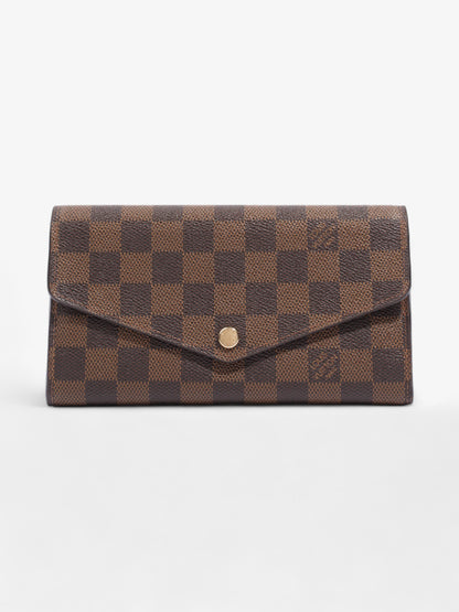 Louis Vuitton Sarah Wallet Damier Ebene Coated Canvas