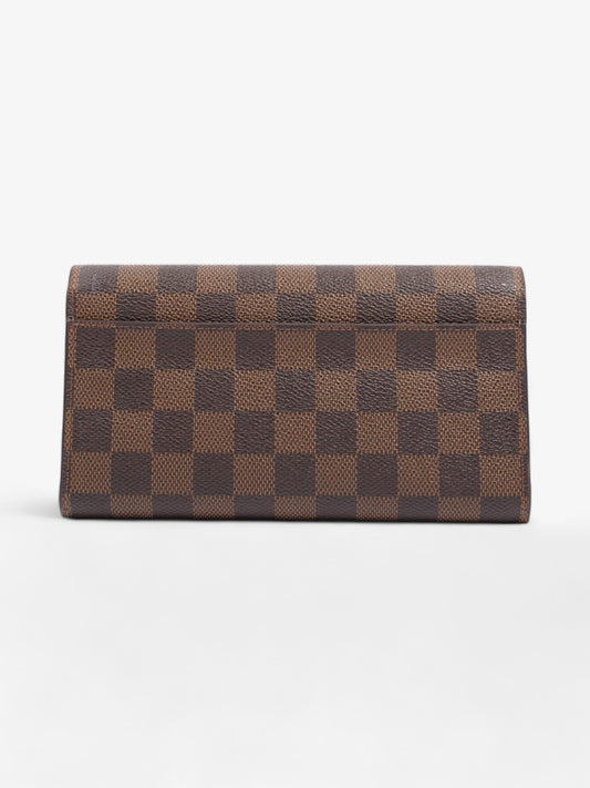 Louis Vuitton Sarah Wallet Damier Ebene Coated Canvas