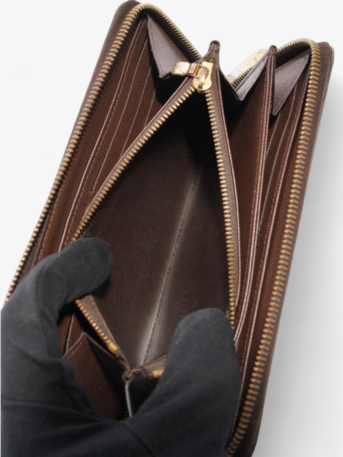 Louis Vuitton Zippy Wallet Damier Ebene Coated Canvas