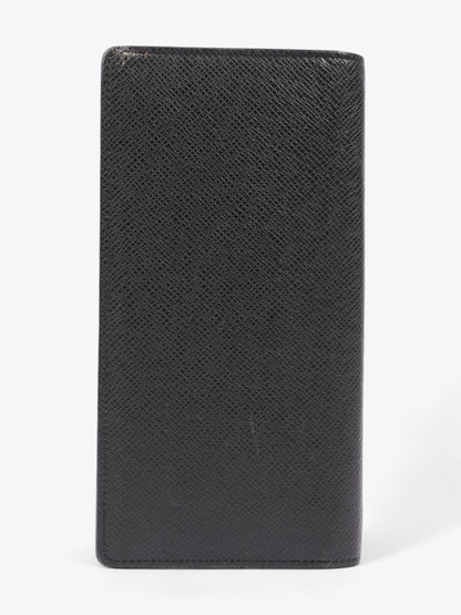 Louis Vuitton Taiga Portefeuille Brazza Long Wallet Black Leather