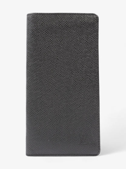 Louis Vuitton Long Bifold Wallet Black Leather