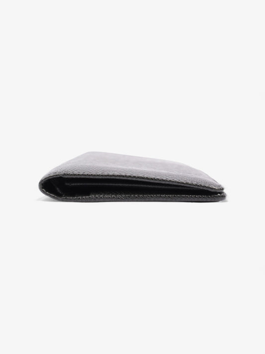 Louis Vuitton Long Bifold Wallet Black Leather