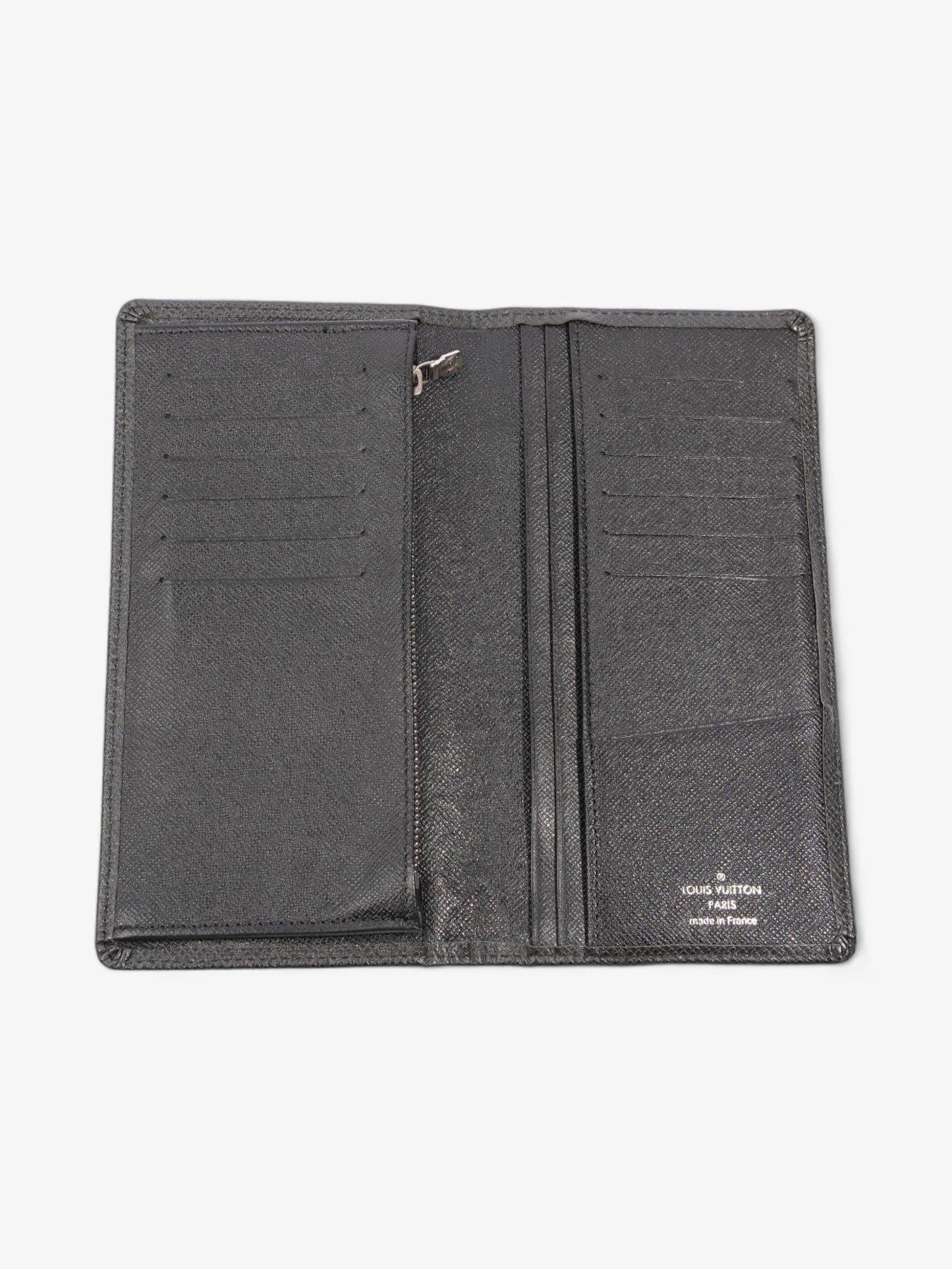 Louis Vuitton Long Bifold Wallet Black Leather