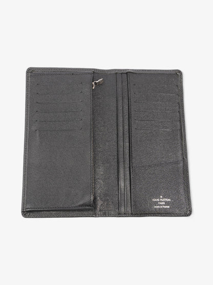 Louis Vuitton Long Bifold Wallet Black Leather