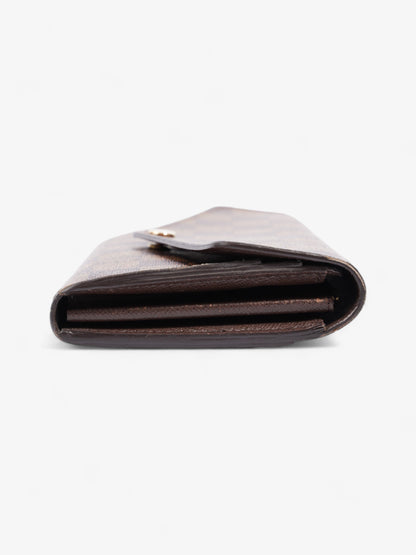 Louis Vuitton Sarah Wallet Damier Ebene Coated Canvas
