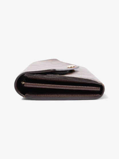 Louis Vuitton Sarah Wallet Damier Ebene Coated Canvas