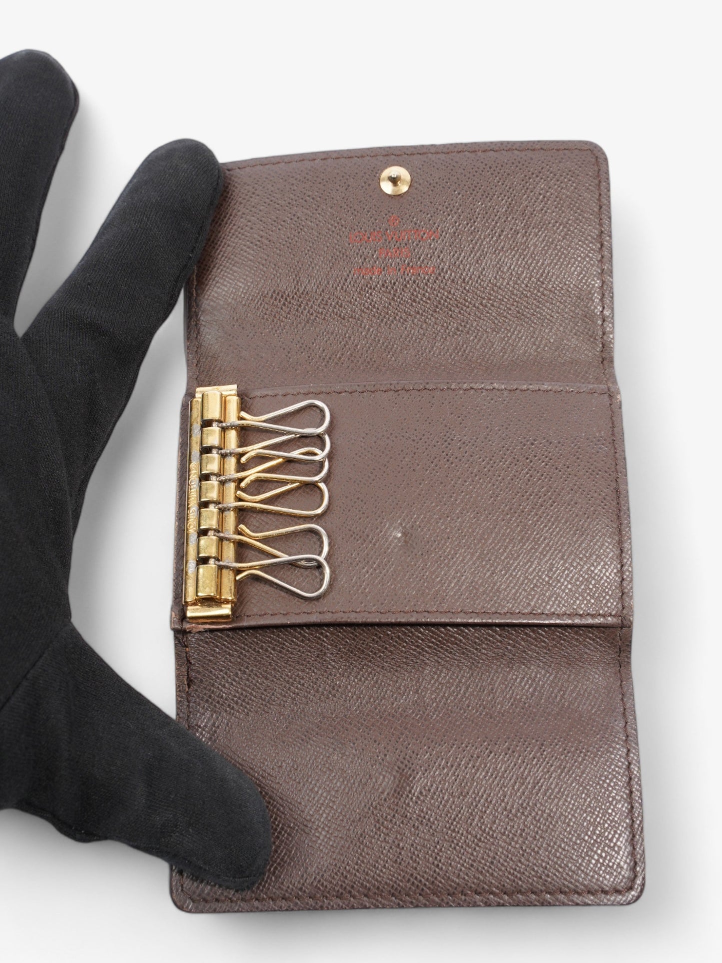 Louis Vuitton 6 Key Holder Damier Ebene Coated Canvas
