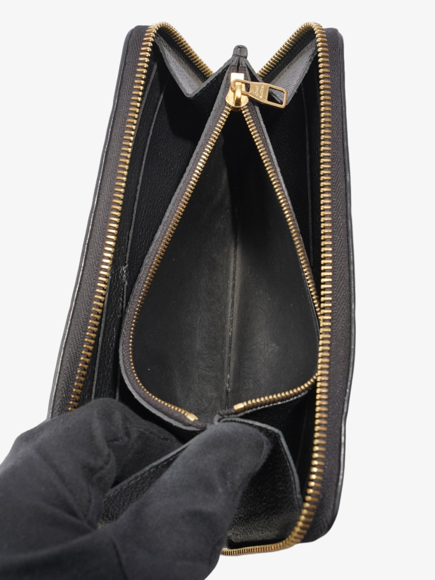 Louis Vuitton Clemence Wallet Black Empreinte Leather
