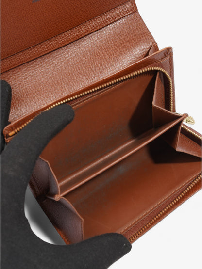 Louis Vuitton Compact Wallet Monogram Coated Canvas