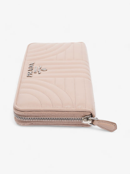 Prada Nappa Leather Zip Round Wallet Nude Nappa Leather