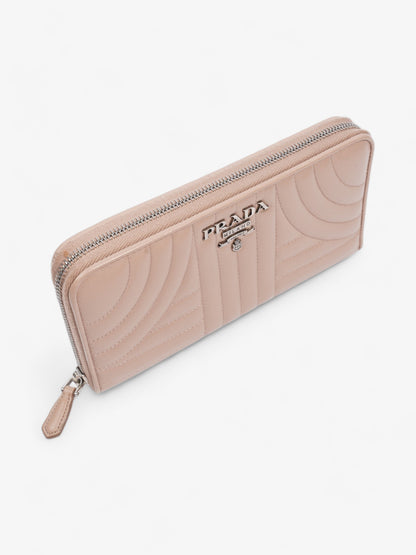 Prada Nappa Leather Zip Round Wallet Nude Nappa Leather